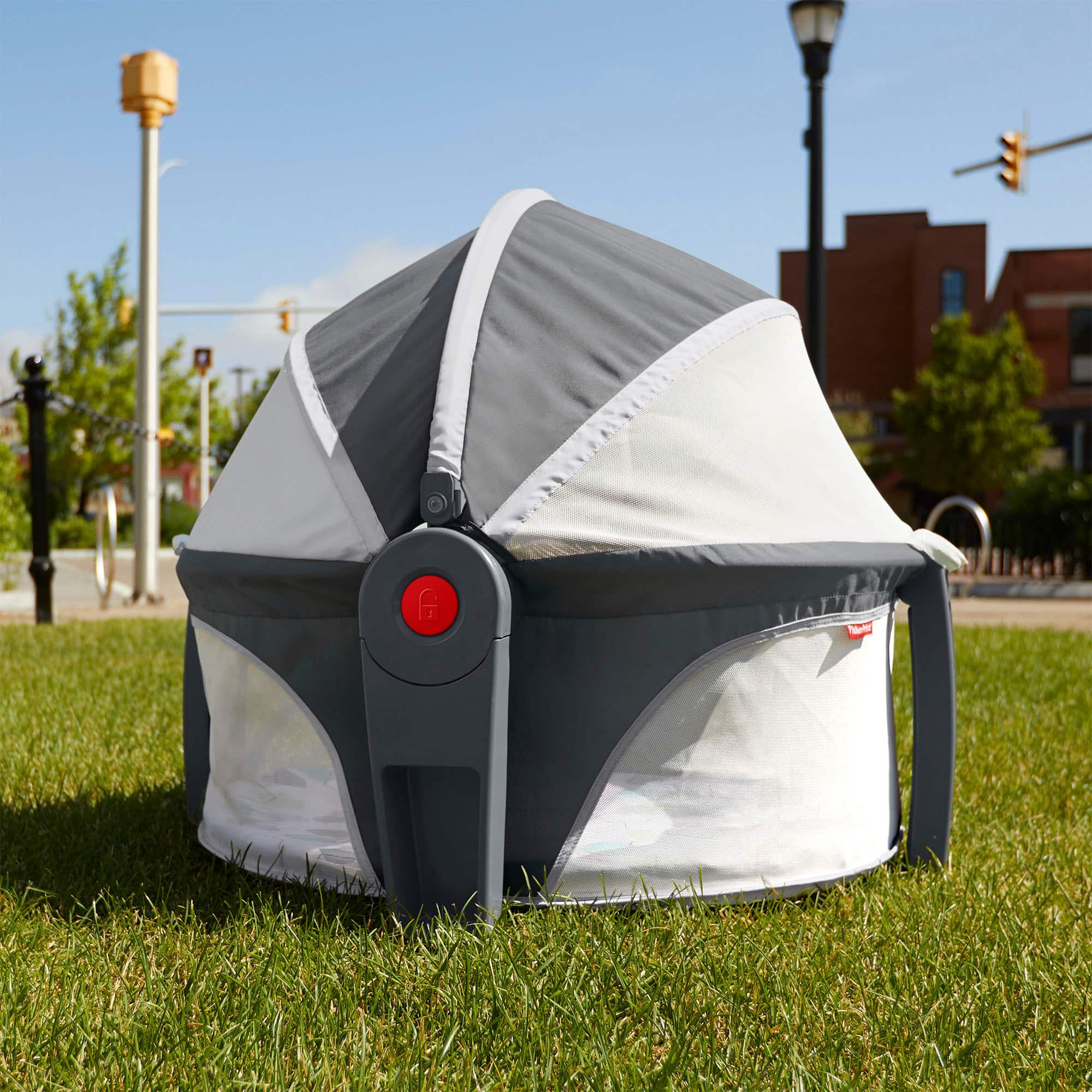 Angle View: Fisher-Price - On-the-Go Baby Dome - Gray