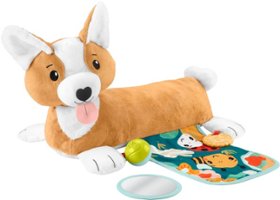 Fisher-Price - 3-in-1 Puppy Tummy Wedge - Brown/White - Front_Zoom