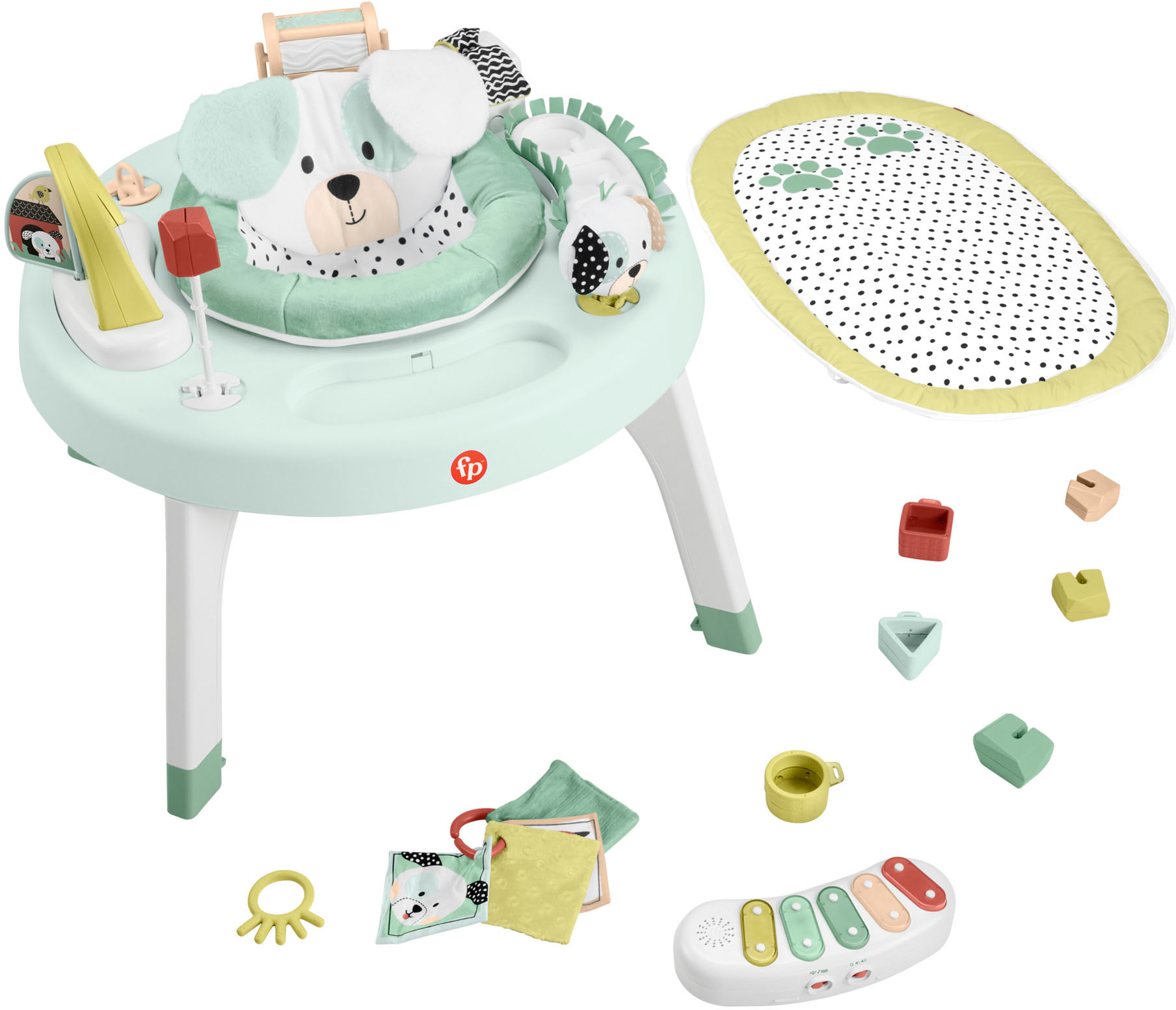 Angle View: Fisher-Price - 3-in-1 SnugaPuppy Activity Center - Green