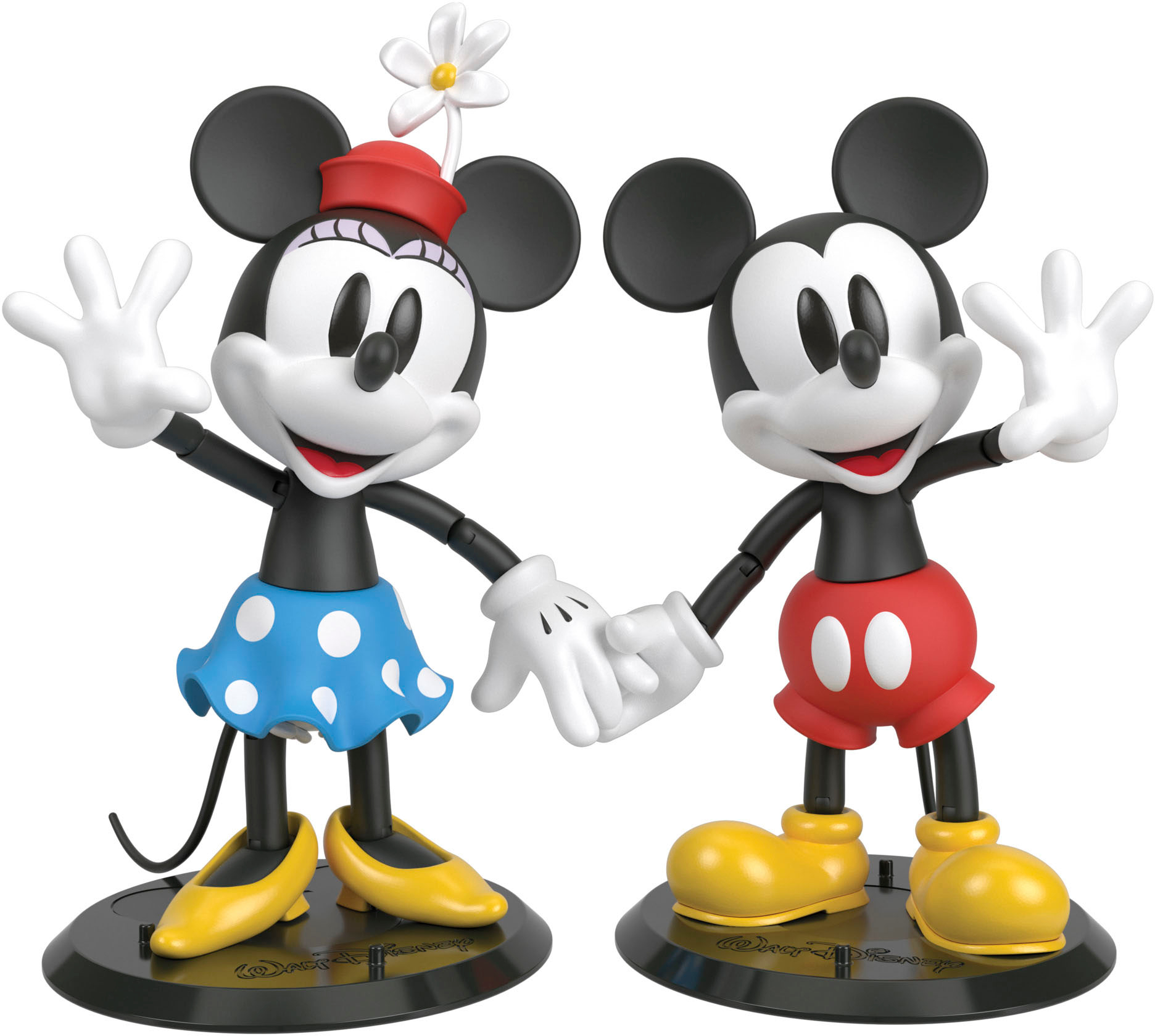 Disney 100 Collectible Action Figures Mickey and Minnie Mouse, Posable  Characters, Swappable Head & Hands, Soft Good Elements