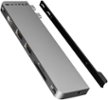 Hyper - HyperDrive Next​ 8 Port USB-C Hub, 4K HDMI, USB4/Thunderbolt 4, 1 USB-C, 2 USB-A, microSD/SD, travel dock for MacBook/PC - Space Gray
