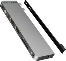 Hyper - HyperDrive Next​ 8 Port USB-C Hub, 4K HDMI, USB4/Thunderbolt 4, 1 USB-C, 2 USB-A, microSD/SD, travel dock for MacBook/PC - Space Gray - Front_Zoom
