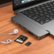 Alt View 12. Hyper - HyperDrive Next​ 8 Port USB-C Hub, 4K HDMI, USB4/Thunderbolt 4, 1 USB-C, 2 USB-A, microSD/SD, travel dock for MacBook/PC - Space Gray.