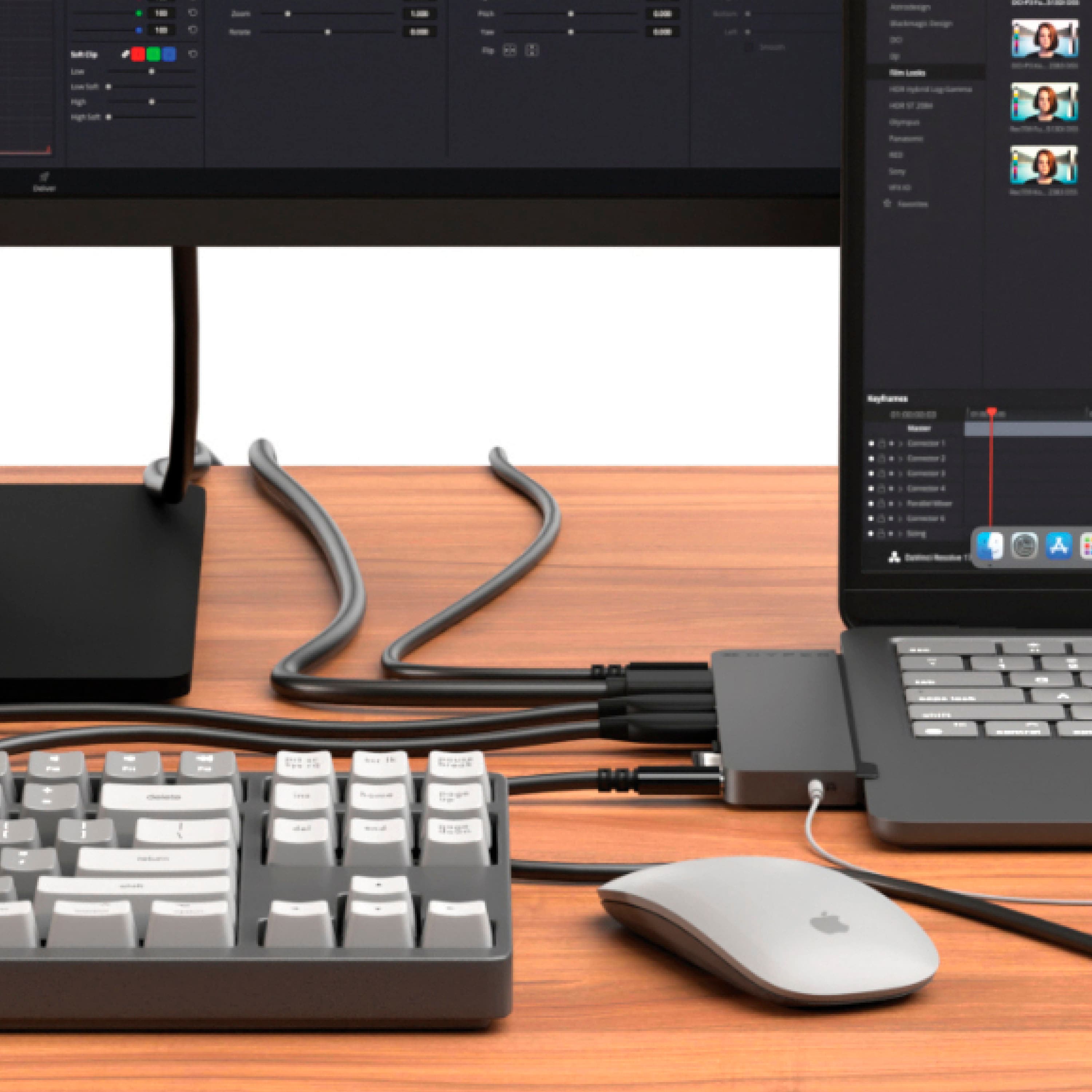 Alt View 13. Hyper - HyperDrive Next 8 Port USB-C Hub, 4K HDMI, USB4/Thunderbolt 4, 1 USB-C, 2 USB-A, microSD/SD, travel dock for MacBook/PC - Space Gray.