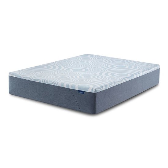 Front. Serta - Perfect Sleeper Splendid Slumber 12-Inch Medium Memory Foam Mattress-King - Dark Blue.