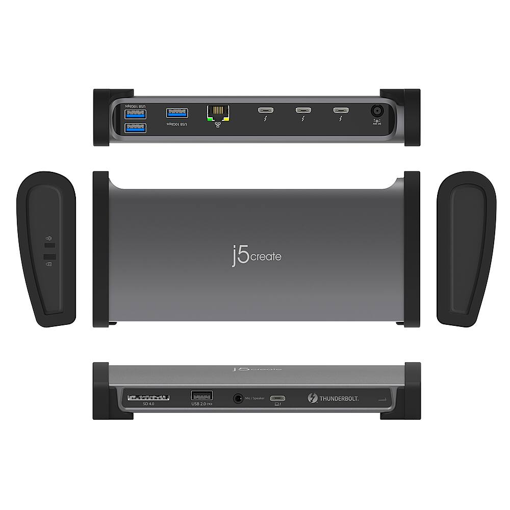 Alt View 14. j5create - 8K Thunderbolt 4 Docking Station - Black / Space Grey.