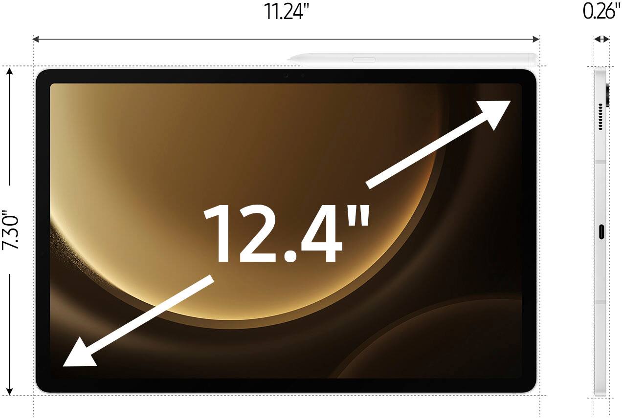 Alt View 11. Samsung - Galaxy Tab S9 FE+ - 12.4" 256GB - Wi-Fi - with S-Pen - Silver.
