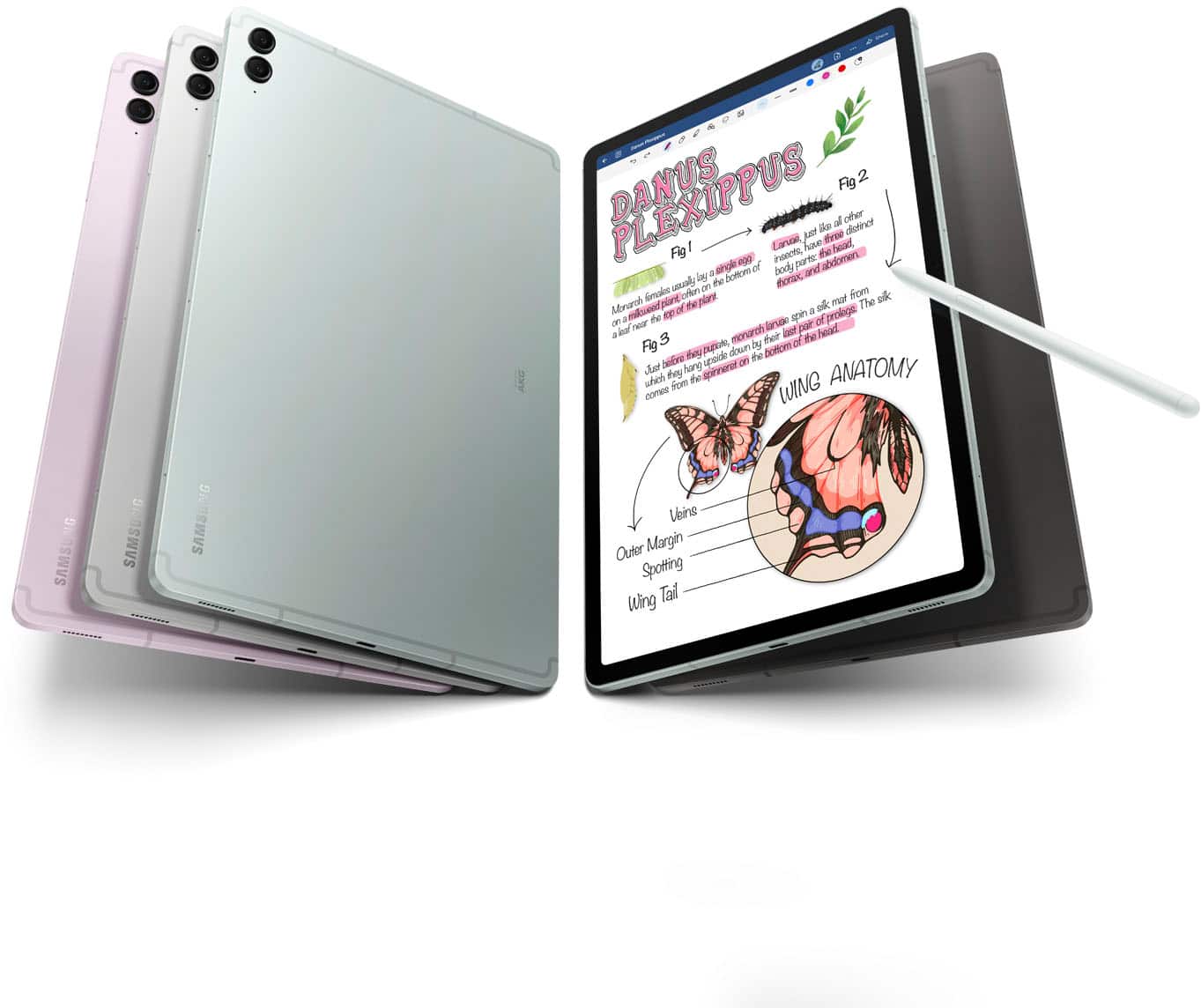 Alt View 15. Samsung - Galaxy Tab S9 FE+ - 12.4" 256GB - Wi-Fi - with S-Pen - Lavender.