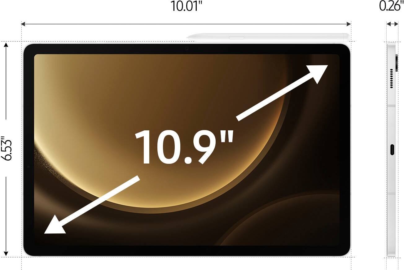Alt View 11. Samsung - Galaxy Tab S9 FE - 10.9" 128GB - Wi-Fi - with S-Pen - Silver.