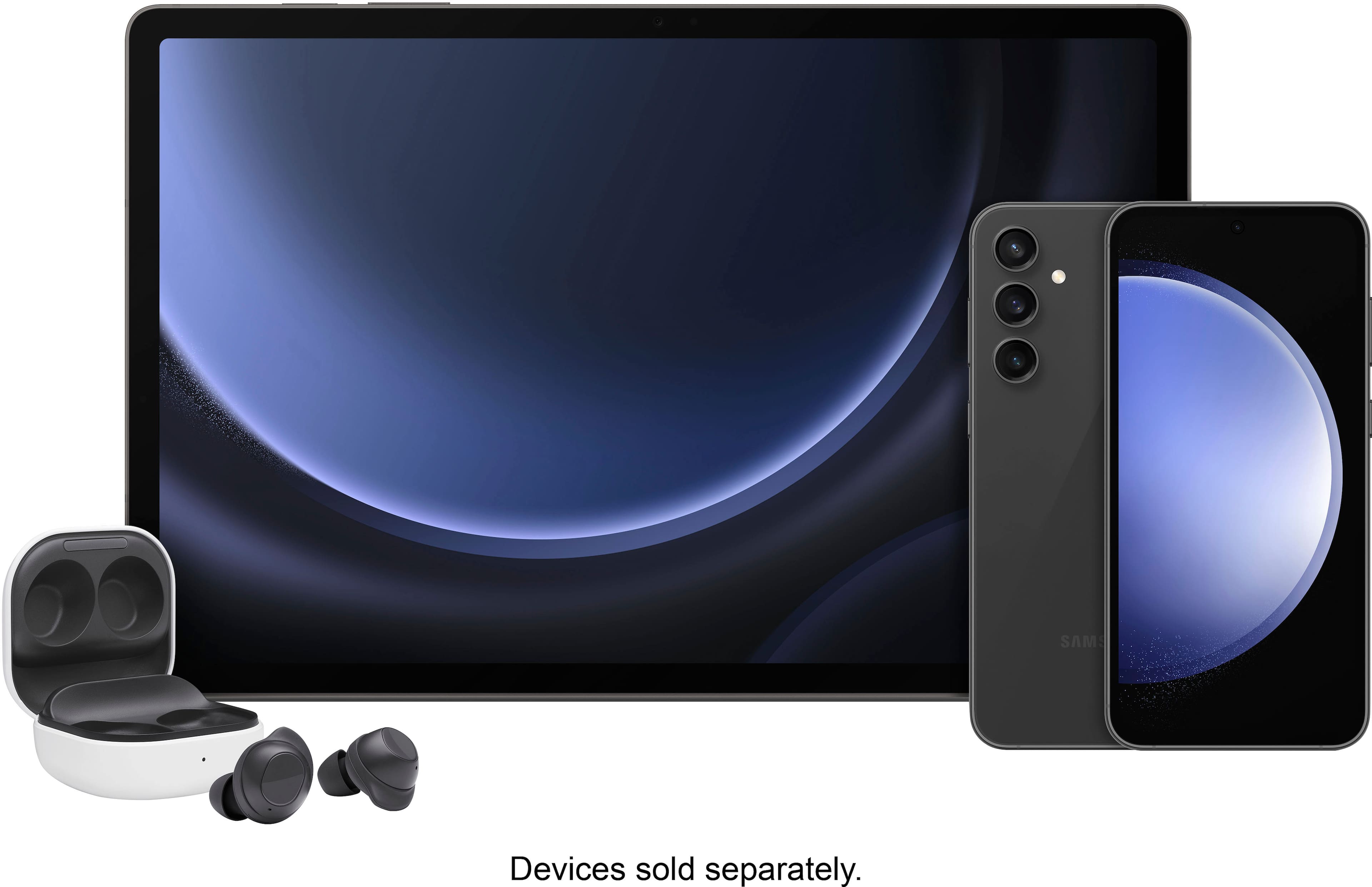 Alt View 19. Samsung - Galaxy Tab S9 FE+ - 12.4" 128GB - Wi-Fi - with S-Pen - Gray.