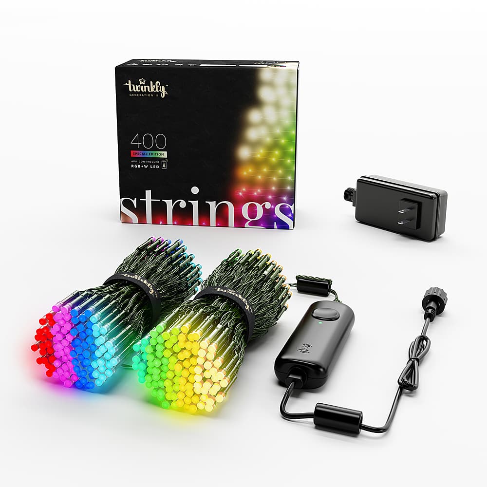 Angle. Twinkly - Smart Light Strings Special Edition 400 RGB+W LED Gen II, 105 ft - Multi.