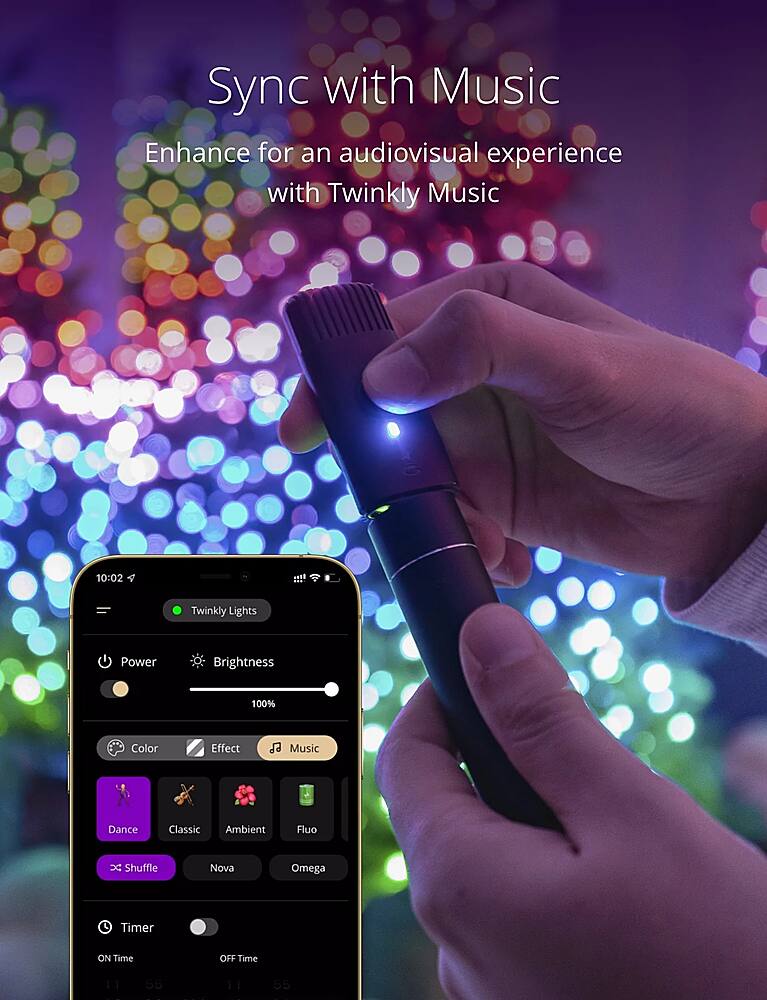 Alt View 11. Twinkly - Smart Light Strings Special Edition 400 RGB+W LED Gen II, 105 ft - Multi.