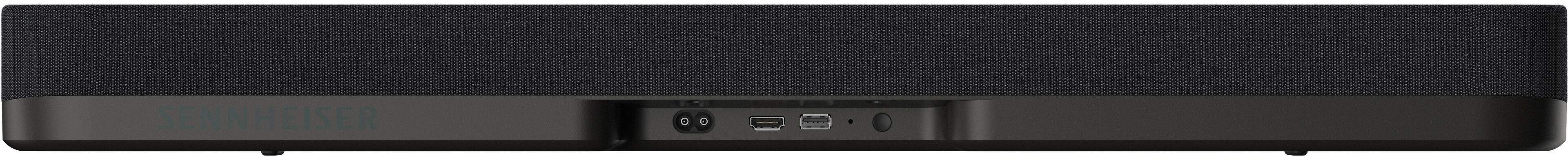 Back. Sennheiser - AMBEO Soundbar Mini Compact Device with Adaptive Features and Multiple Connectivity - Black.