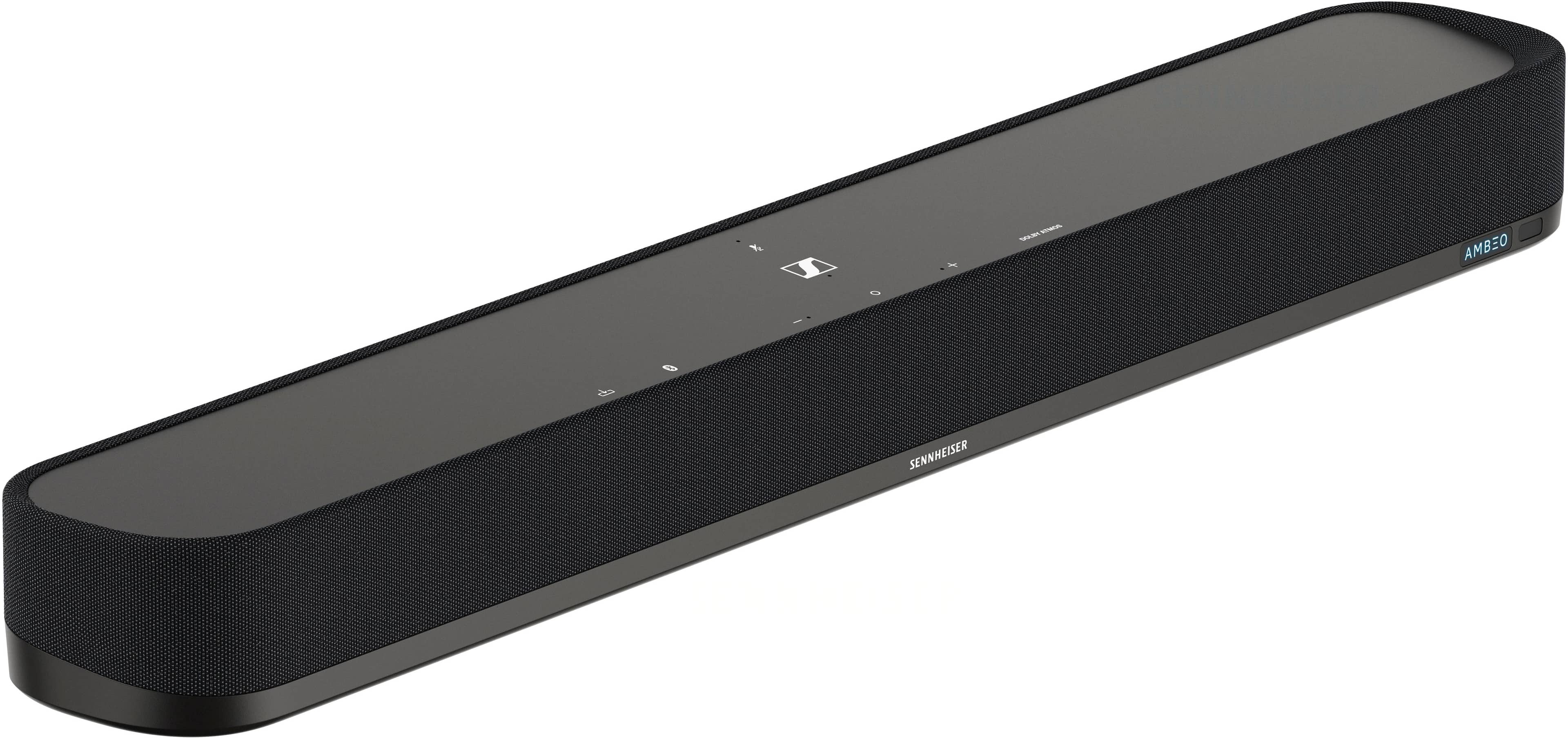 Angle. Sennheiser - AMBEO Soundbar Mini Compact Device with Adaptive Features and Multiple Connectivity - Black.