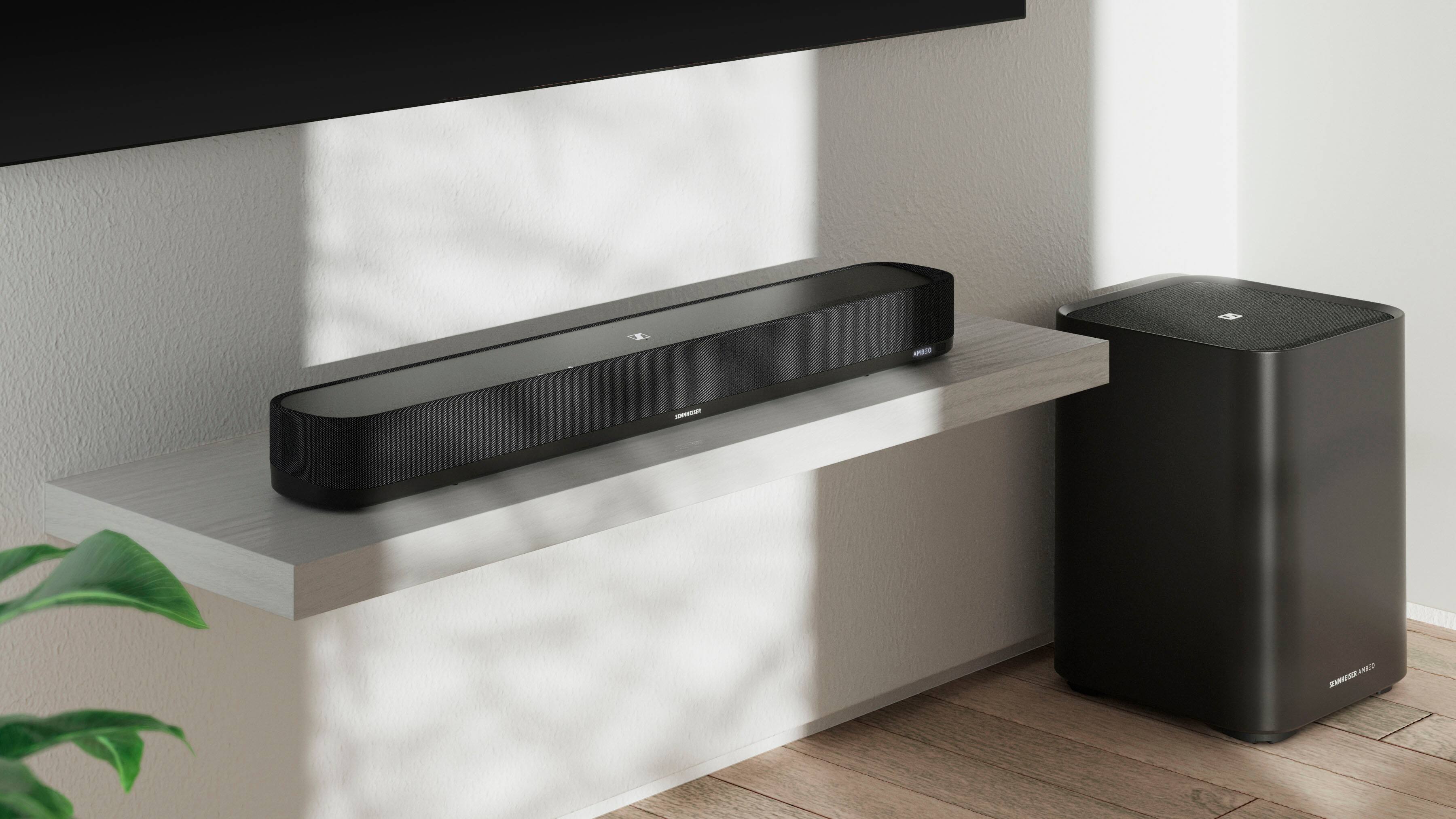 Alt View 19. Sennheiser - AMBEO Soundbar Mini Compact Device with Adaptive Features and Multiple Connectivity - Black.