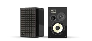 JBL - L82 Black Edition 8-inch 2-way Bookshelf Loudpeakers (Pair) - Black Gloss - Front_Zoom
