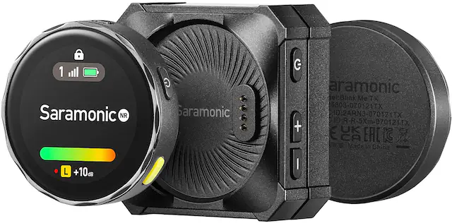 Front. Saramonic - Blink Me 2-Person Smart Wireless Mic System w/ Touchscreen, Customizable Transmitters & Recording - Black.