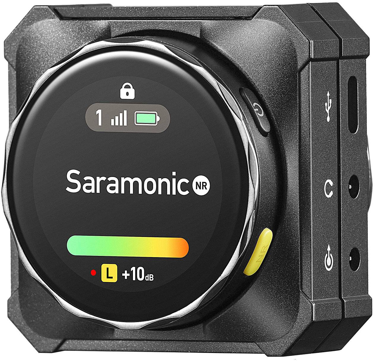 Alt View 11. Saramonic - Blink Me 2-Person Smart Wireless Mic System w/ Touchscreen, Customizable Transmitters & Recording - Black.