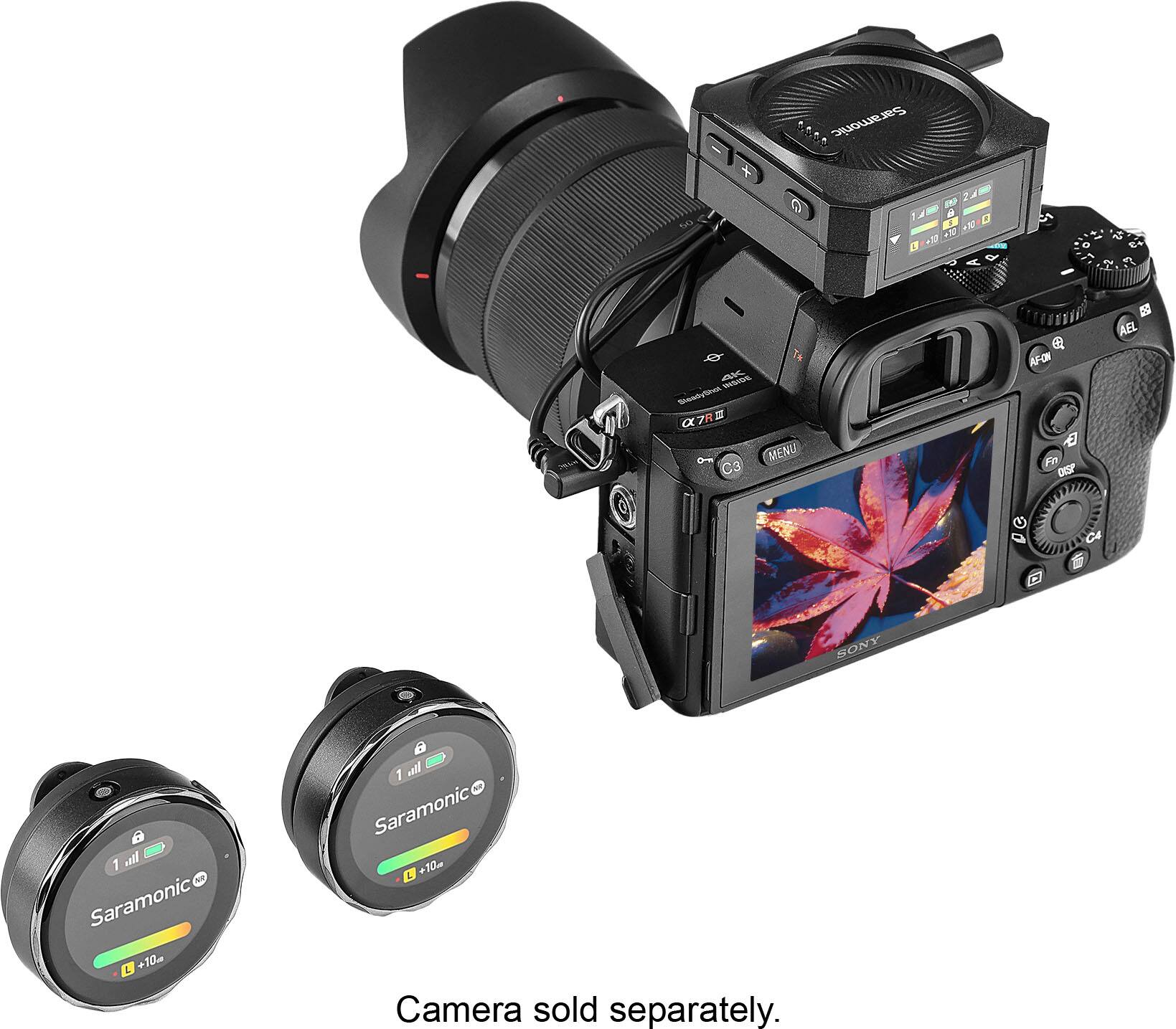 Alt View 13. Saramonic - Blink Me 2-Person Smart Wireless Mic System w/ Touchscreen, Customizable Transmitters & Recording - Black.