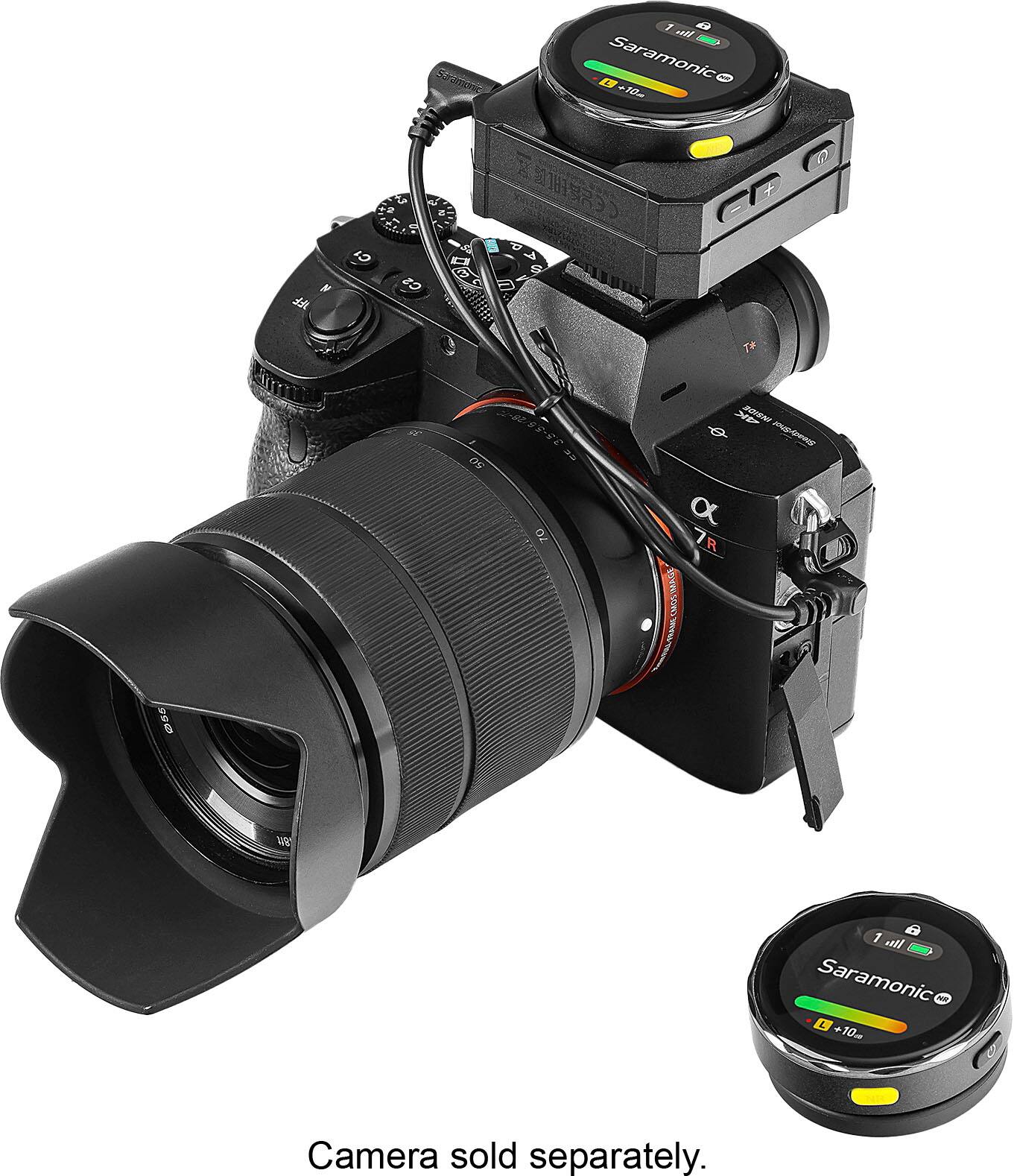 Alt View 15. Saramonic - Blink Me 2-Person Smart Wireless Mic System w/ Touchscreen, Customizable Transmitters & Recording - Black.