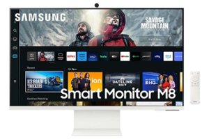 Samsung - 27" M80C 4K UHD Smart Monitor with Streaming TV and SlimFit Camera Included - White - Front_Zoom