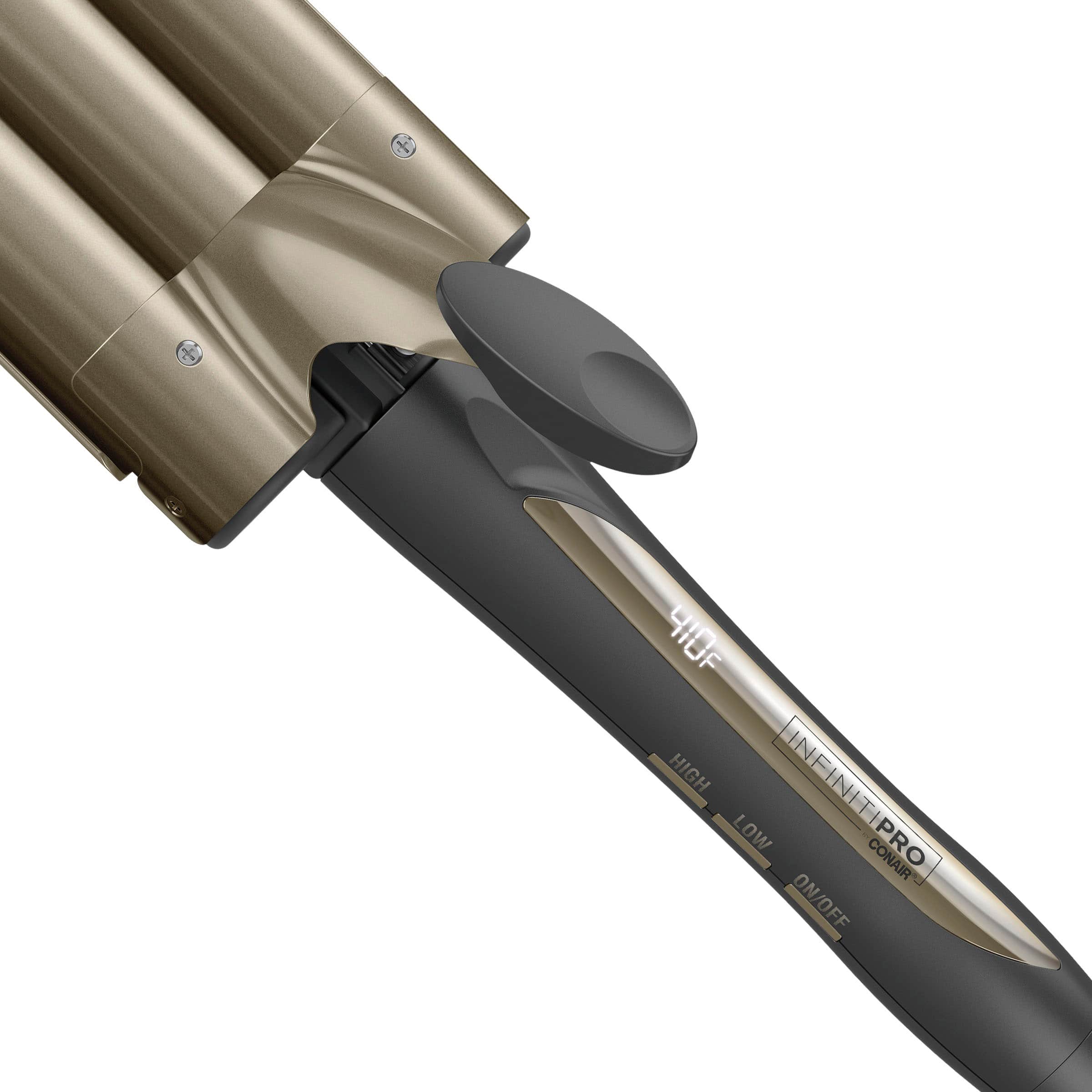 Alt View 14. Conair - InfinitiPRO Tourmaline Ceramic Triple Barrel Waver - Gray.