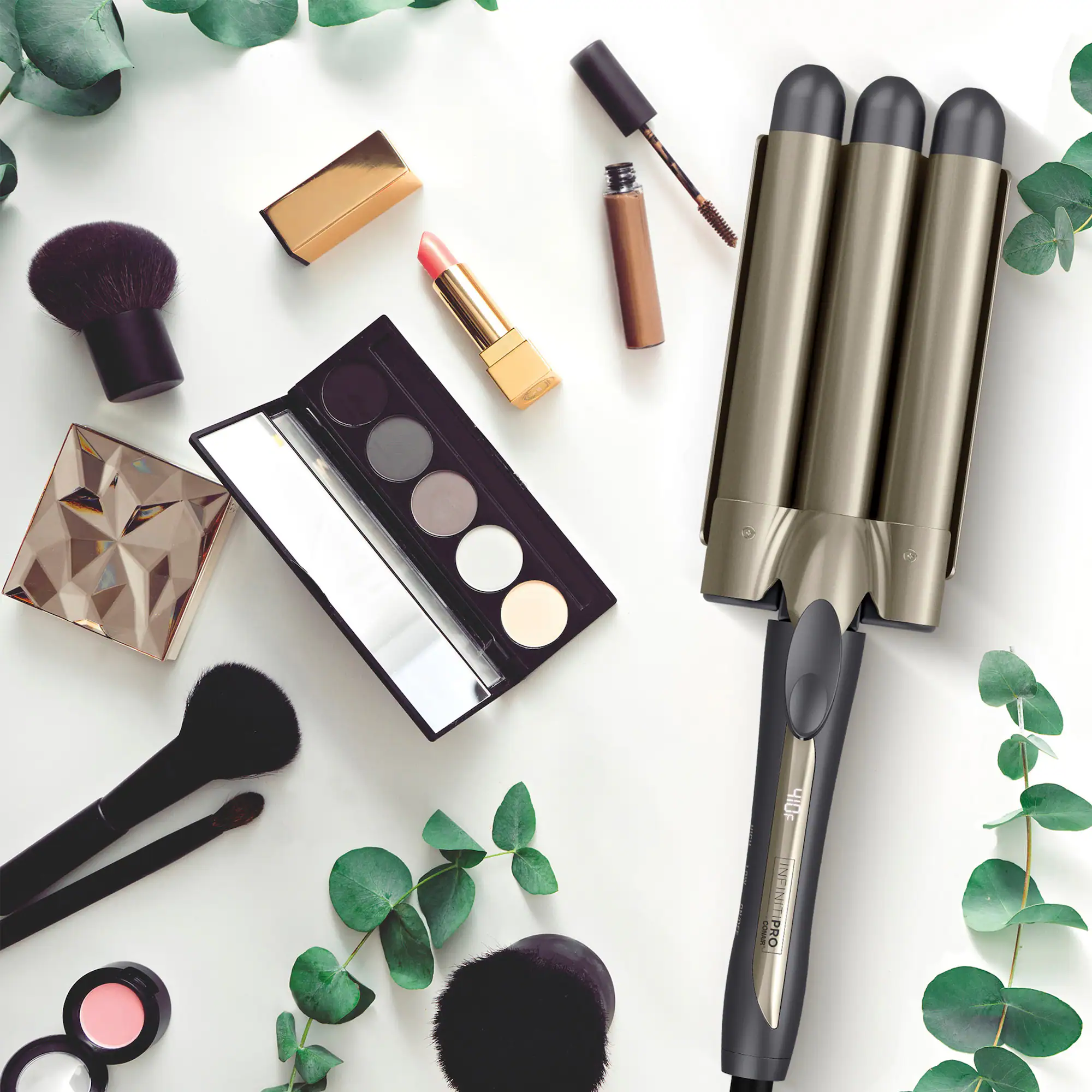 Zoom in on Alt View 18. Conair - InfinitiPRO Tourmaline Ceramic Triple Barrel Waver - Gray.