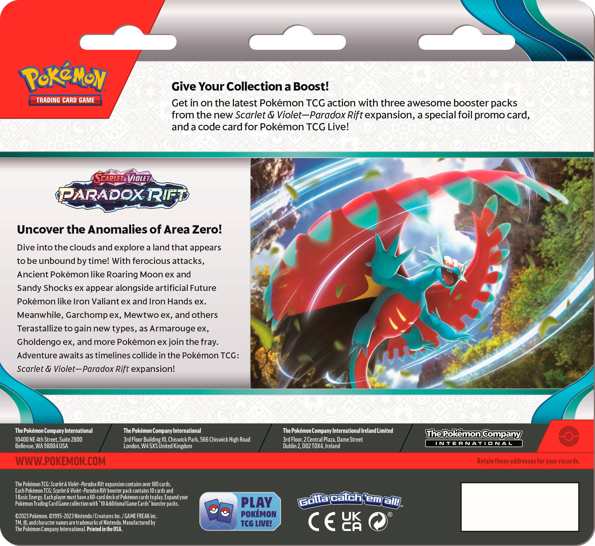 Alt View 11. Pokémon - Trading Card Game: Scarlet & Violet - Paradox Rift 3pk Booster - Styles May Vary.