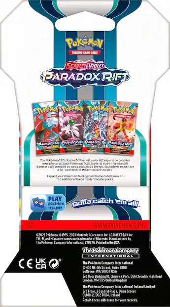 pokemon paradox rift booster pack price Amazon.com: Pokemon TCG: Scarlet & Violet: Paradox Rift: Booster Pack