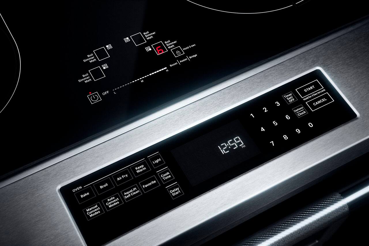 Alt View 14. JennAir - RISE Series 6.4 Cu. Ft. Slide-In Electric Induction Range with Magnetic Induction - Stainless Steel.