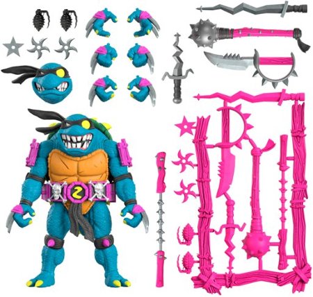 Super7 - ULTIMATES! 7 in Plastic Teenage Mutant Ninja Turtles Action Figure - Slash - Multicolor