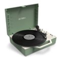 Front. Victrola - Re-Spin Sustainable Bluetooth Suitcase Record Player - Basil Green.