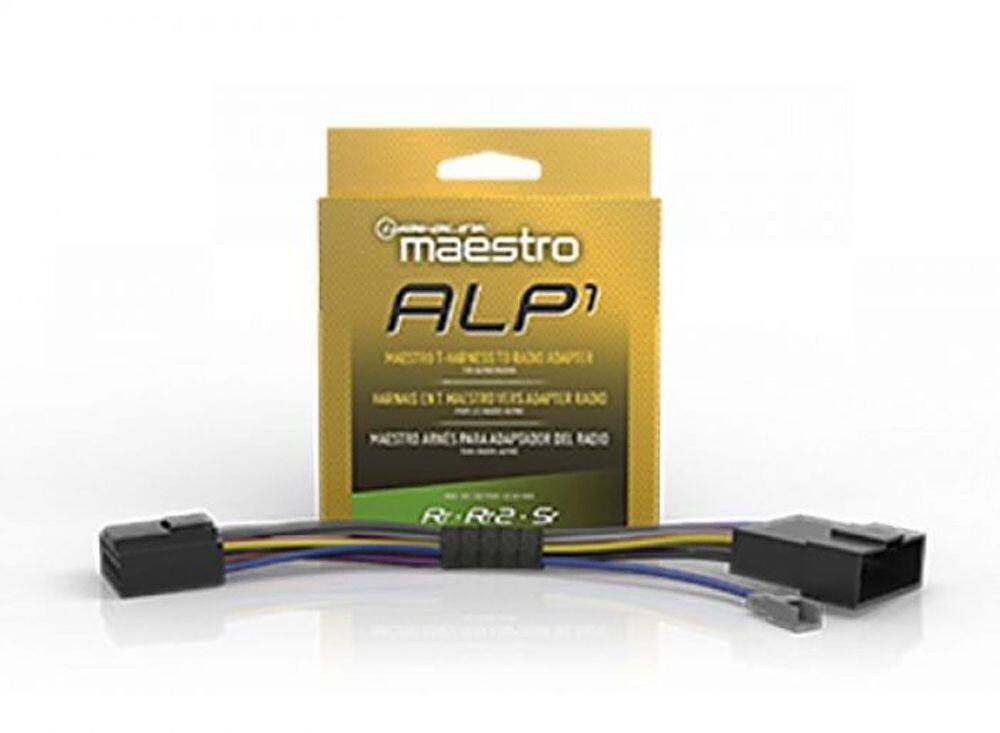Front. Maestro - Head Unit Adapter for Select Alpine Radios and a Comptatible T Harnesses - Black.