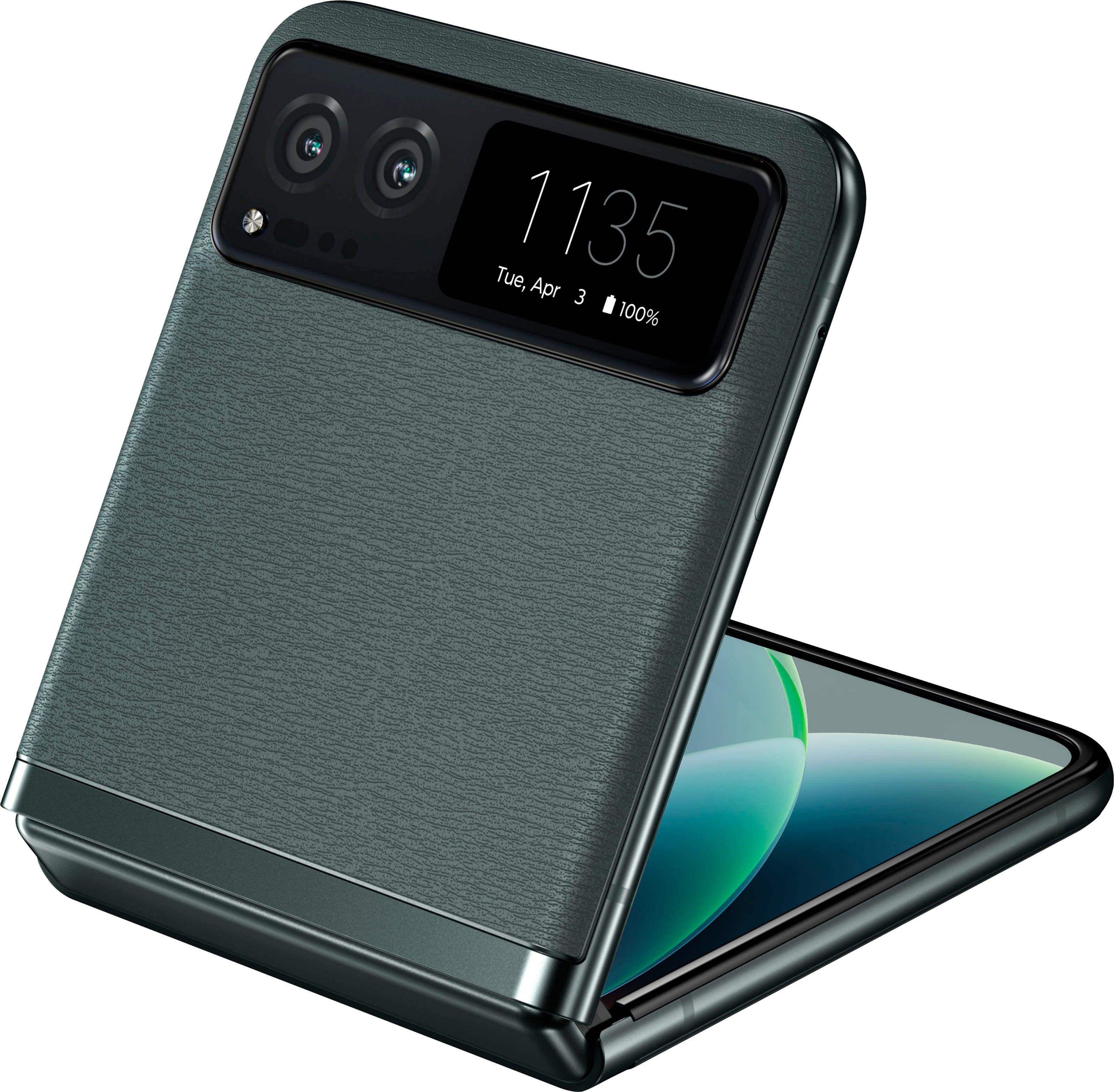 Back. Motorola - razr 2023 128GB (Unlocked) - Sage Green.