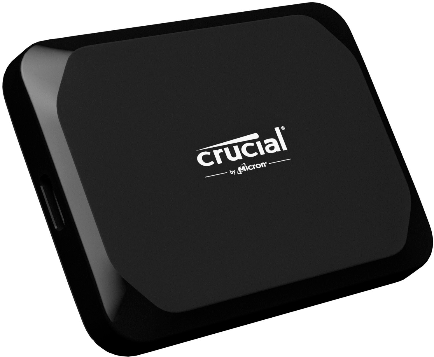 Angle View: Crucial - X9 1TB External USB-C SSD - Black