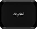 Front. Crucial - X9 1TB External USB-C SSD - Black.