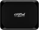 Front. Crucial - X9 2TB External USB-C SSD - Black.