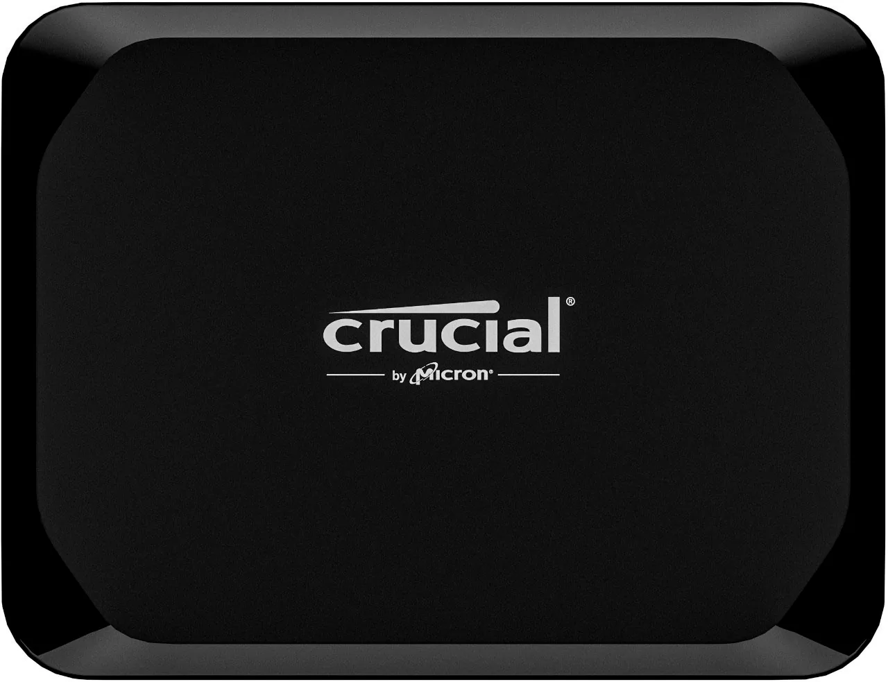 Front. Crucial - X9 2TB External USB-C SSD - Black.