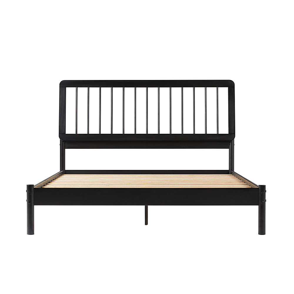 Walker Edison – Minimalist Slatted Solid Wood Low Queen Bedframe – Natural Pine Sansujyuku sansujyuku.com