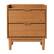 Front. Walker Edison - Mid-Century Modern 2-Drawer Gallery-Top Nightstand - Caramel.