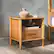Alt View 12. Walker Edison - Transitional 1-Drawer Spindle-Leg Nightstand - Caramel.