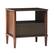 Angle. Walker Edison - Transitional 1-Drawer Spindle-Leg Nightstand - Walnut.