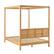 Alt View 24. Walker Edison - Minimalist Slatted Solid Wood Canopy Queen Bedframe - Natural Pine.