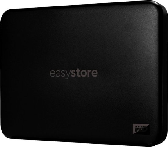 Front. WD - Easystore 1TB External USB 3.0 Portable Drive - Black.