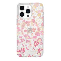 kate spade new york - Protective Hard Shell Case with MagSafe for Apple  iPhone 15 Pro Max - Flowerbed Pink - Front_Zoom