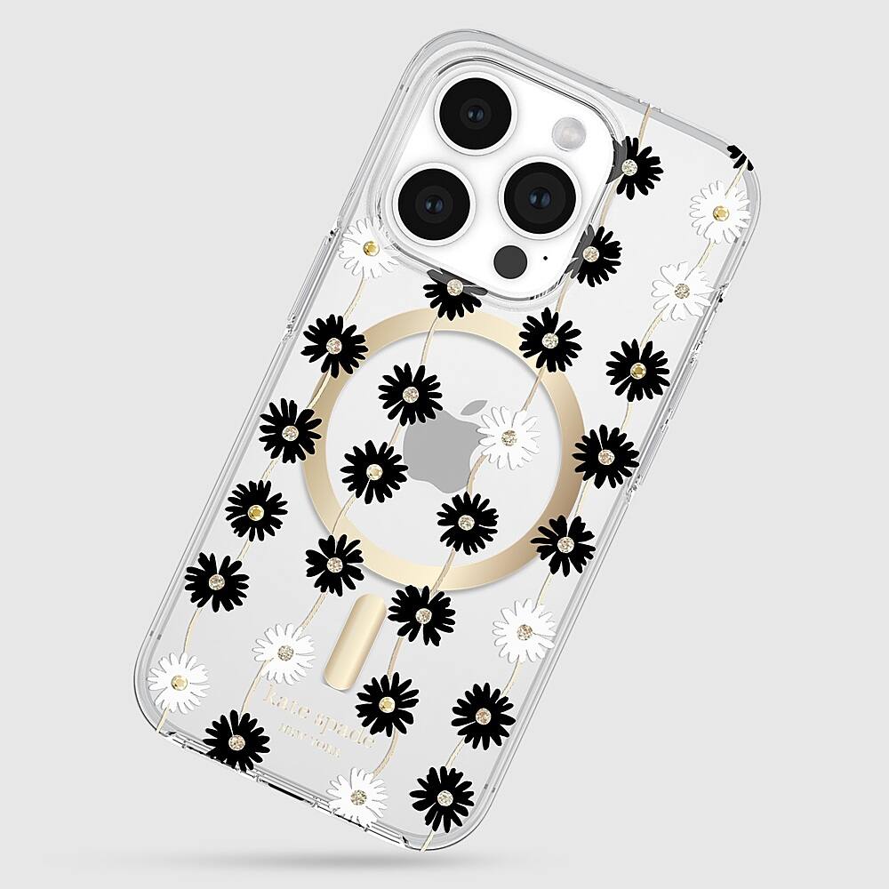 Alt View 11. kate spade new york - Protective Hard Shell Case with MagSafe for Apple iPhone 15 Pro - Daisy Chain.