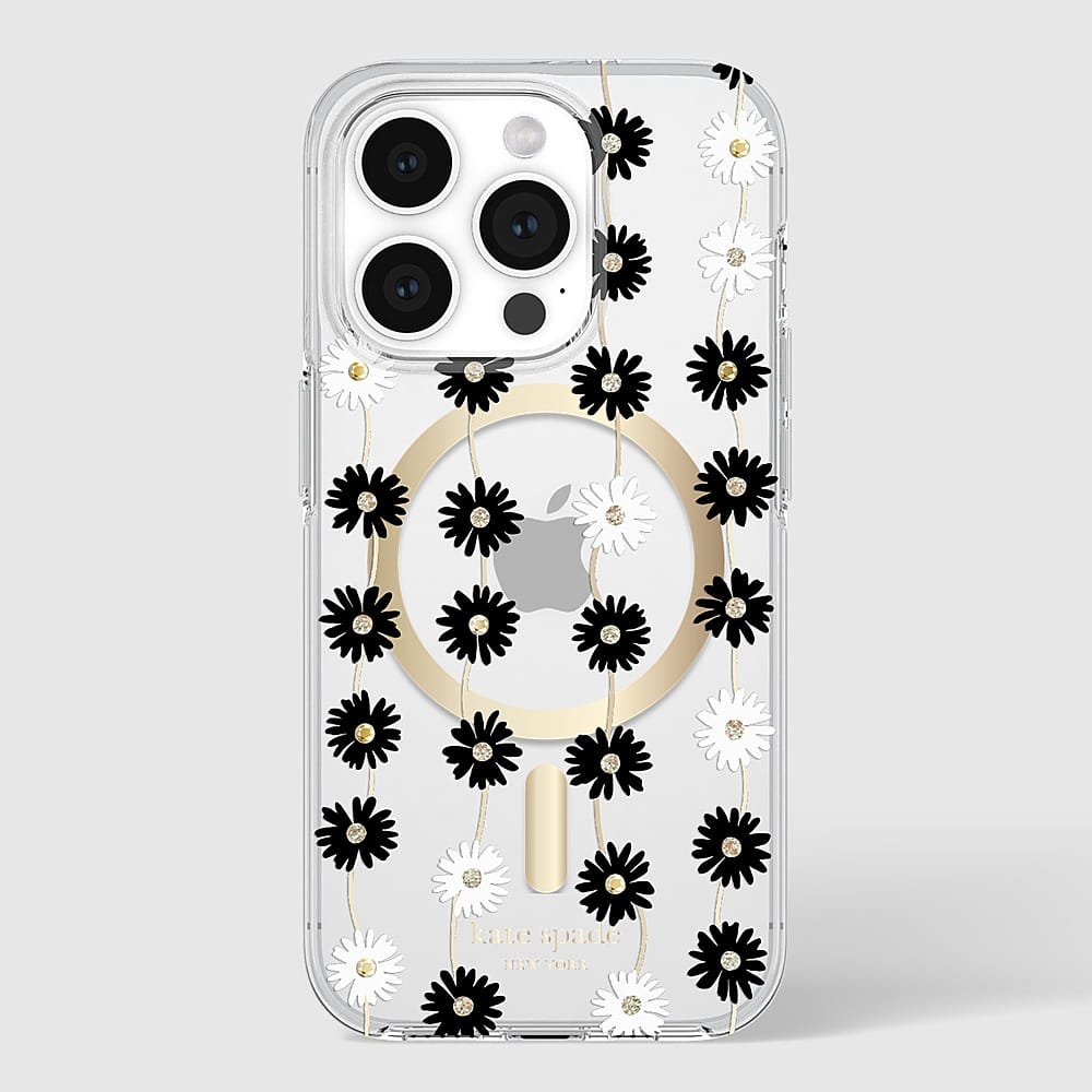 Alt View 3. kate spade new york - Protective Hard Shell Case with MagSafe for Apple iPhone 15 Pro - Daisy Chain.