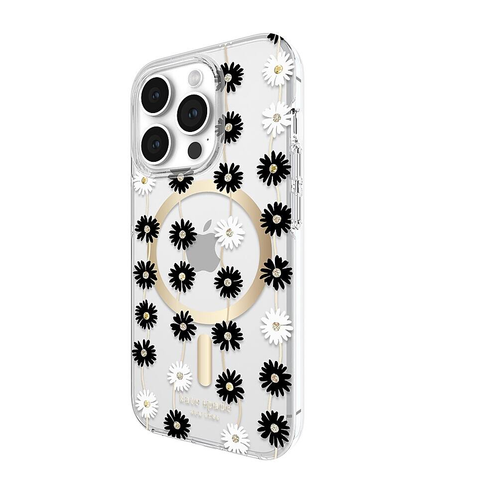 Left. kate spade new york - Protective Hard Shell Case with MagSafe for Apple iPhone 15 Pro - Daisy Chain.