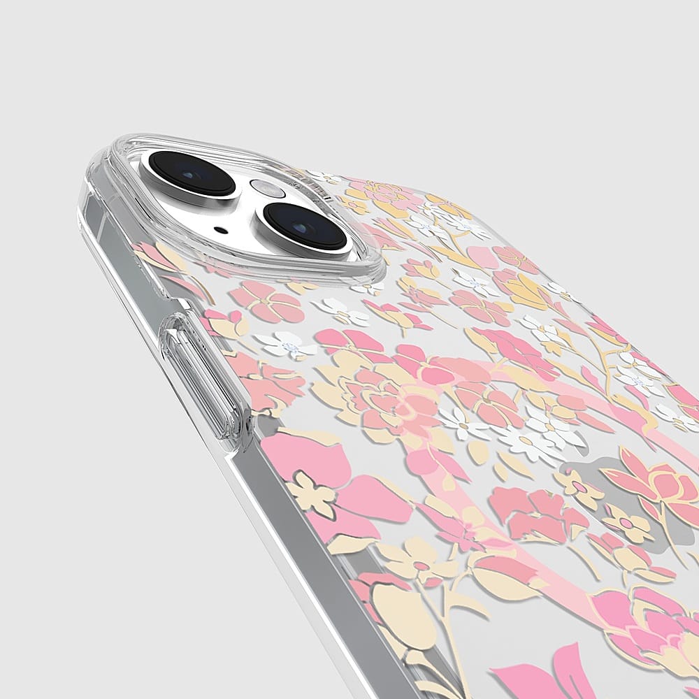 Alt View 11. kate spade new york - Protective Hard Shell Case with MagSafe for Apple iPhone 15 Plus - Flowerbed Pink.