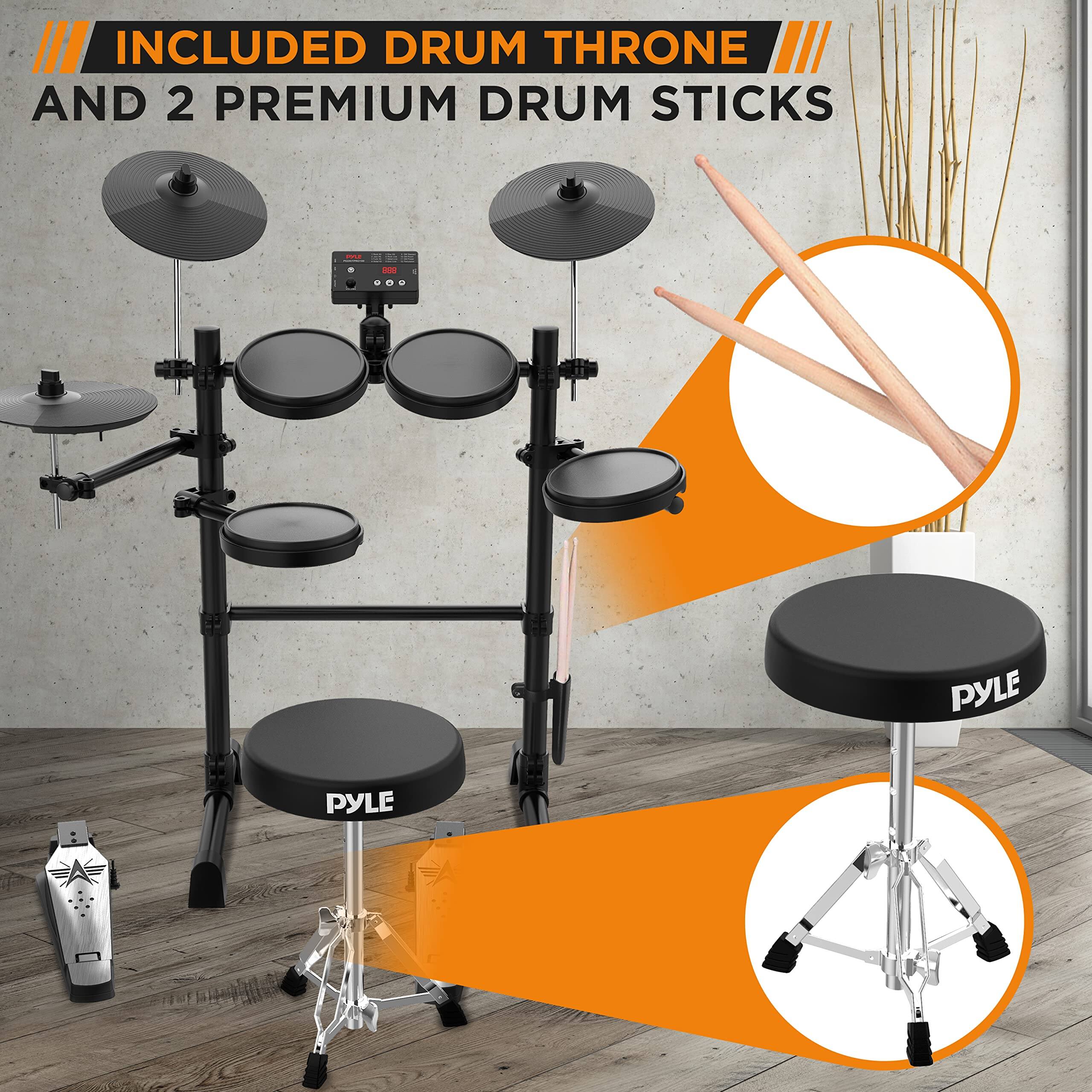 INCLUDED DRUM THRONE AND 2 PREMIUM DRUM STICKS